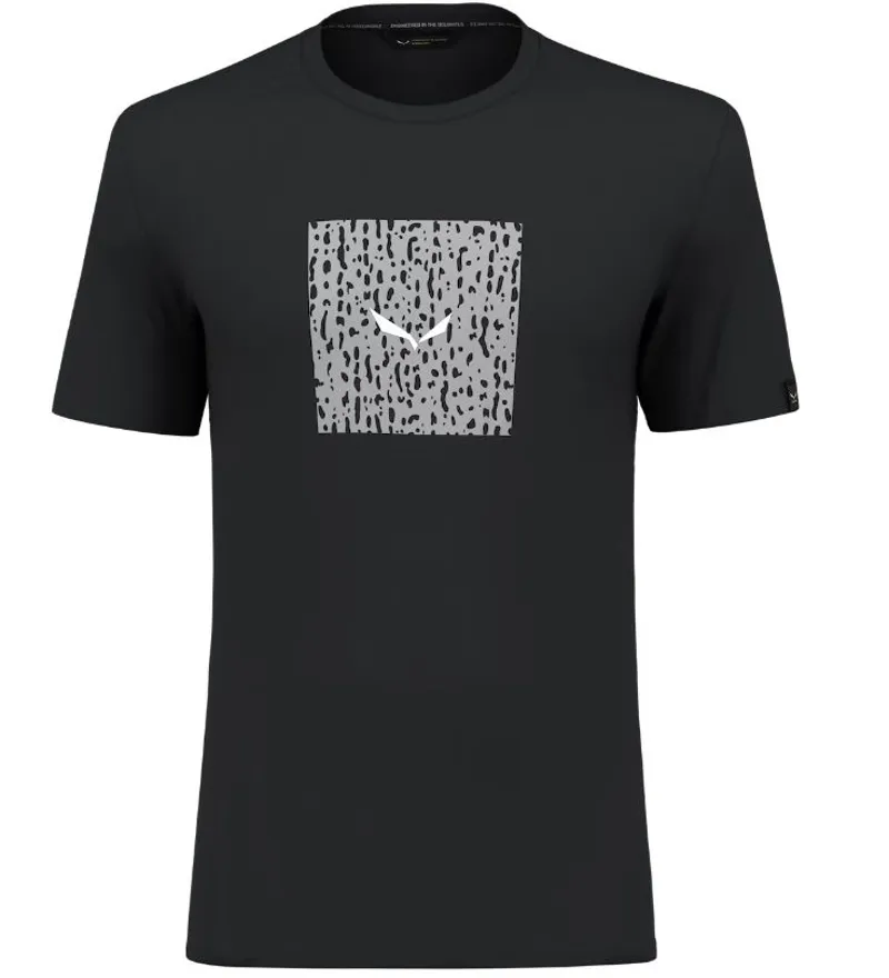 Salewa Men's Pure Box Dryton T-Shirt in Black Out